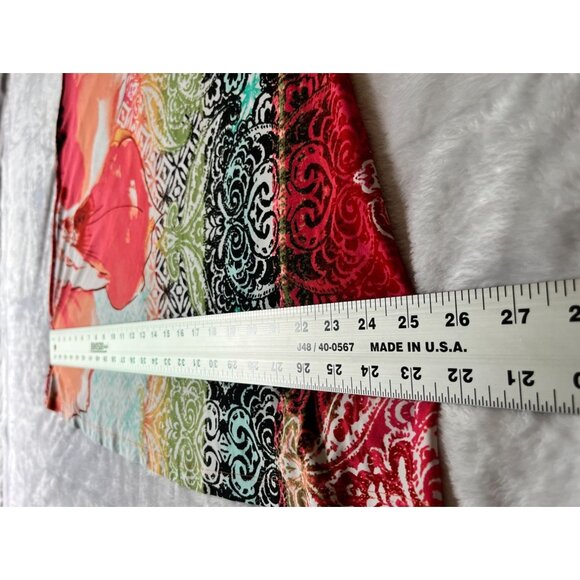 Chico's Womens V-Neck Short Sleeve Floral Cross-Back Dress Size 0 Multicolor - Picture 9 of 13